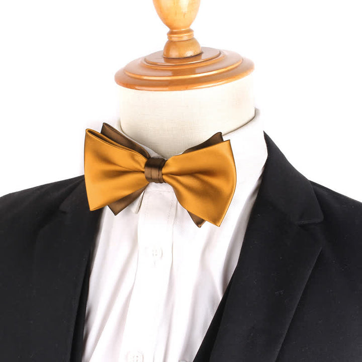 Men's Luxury Two Tone Double Layered Bow Tie