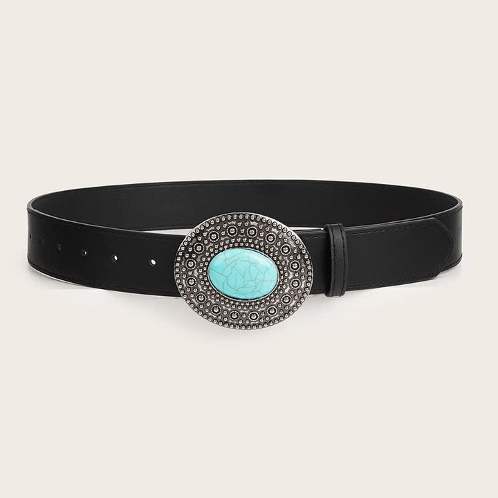 Women's Bohemia Artificial Turquoise Decor Leather Belt