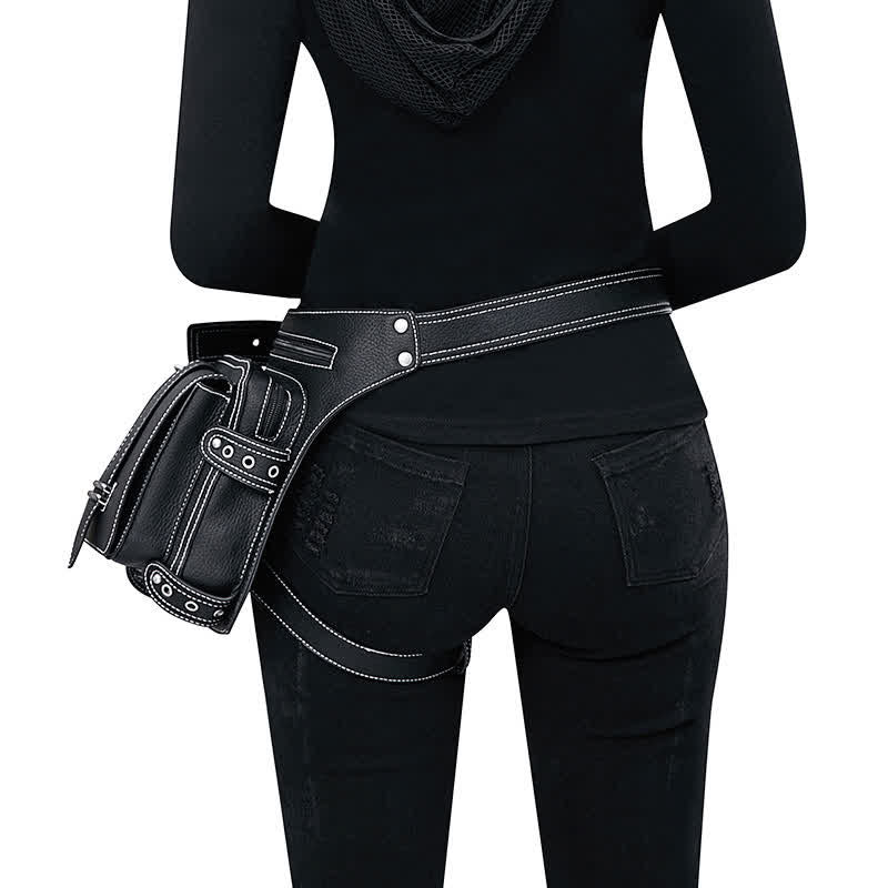 Punk Steampunk Motorcycle Crossbody Waist Leg Bag