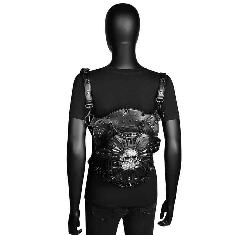 Convertible Skull Design Shoulder Waist Leg Bag