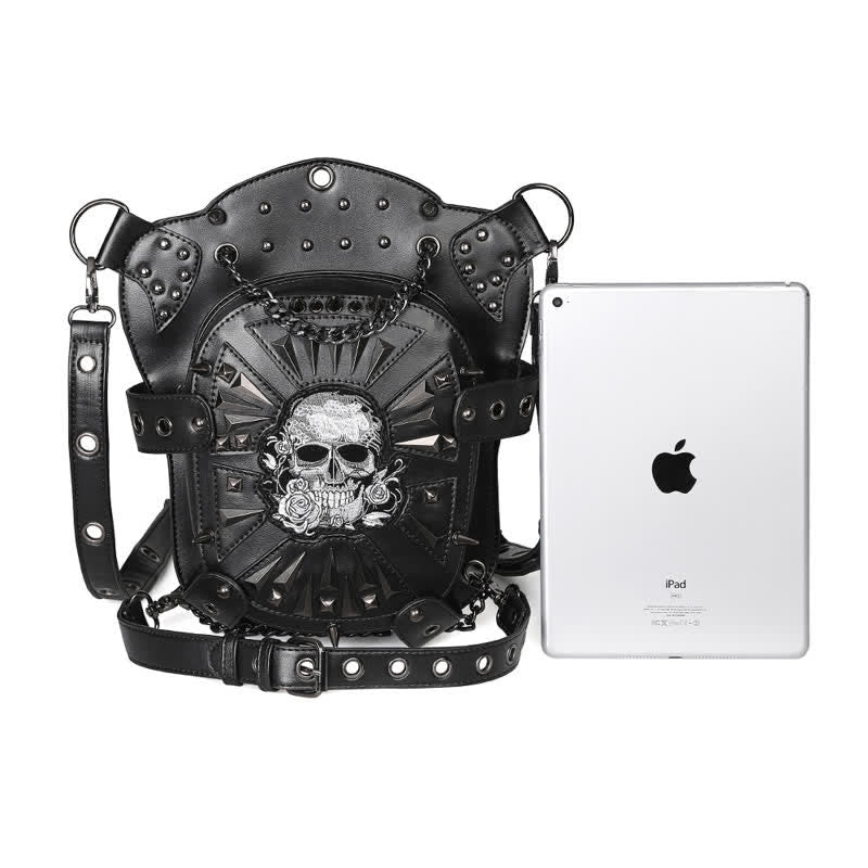 Convertible Skull Design Shoulder Waist Leg Bag