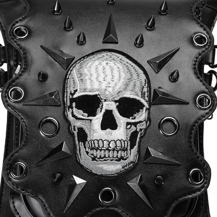 Gothic Style Skull Steampunk Shoulder Waist Leg Bag