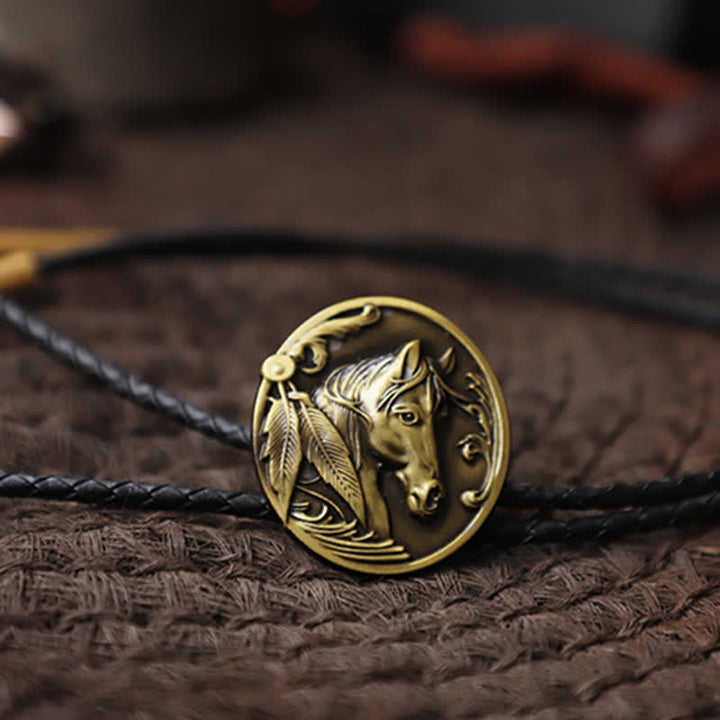 Horse Head Relief Bolo Tie