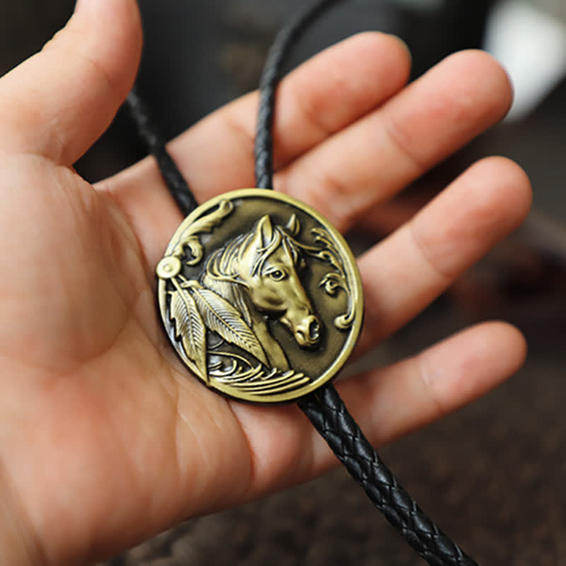 Horse Head Relief Bolo Tie