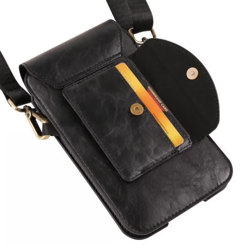 Phone Holster Crossbody Leather Belt Bag