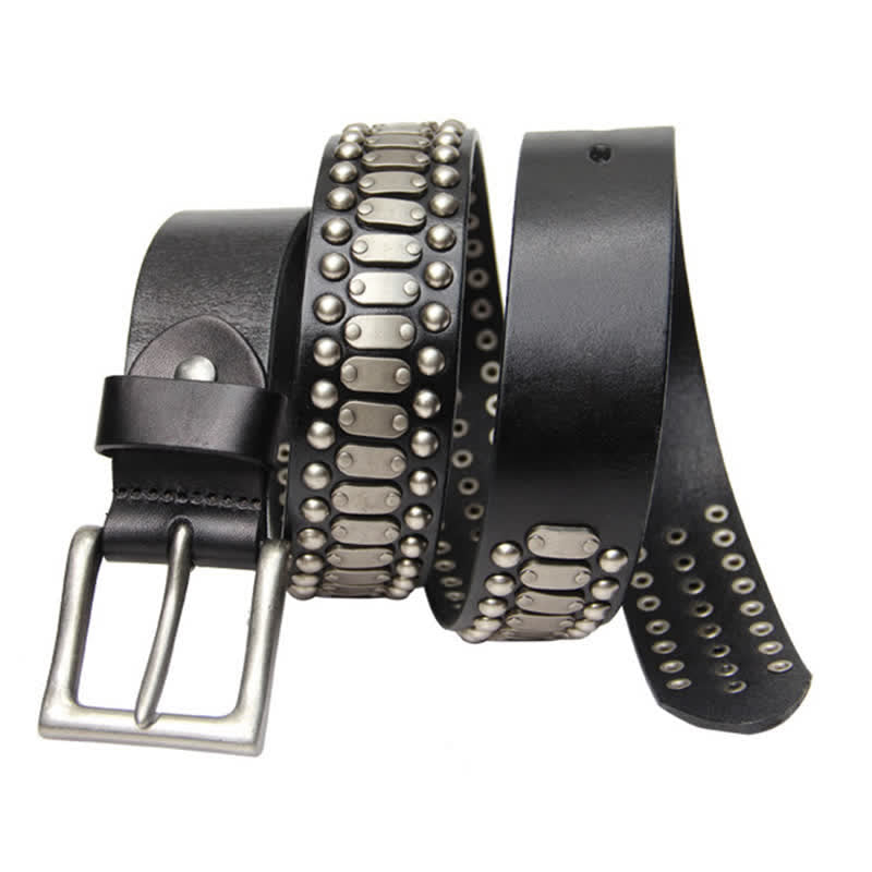 Casual Cool Metal Rock Rivet Studded Leather Belt