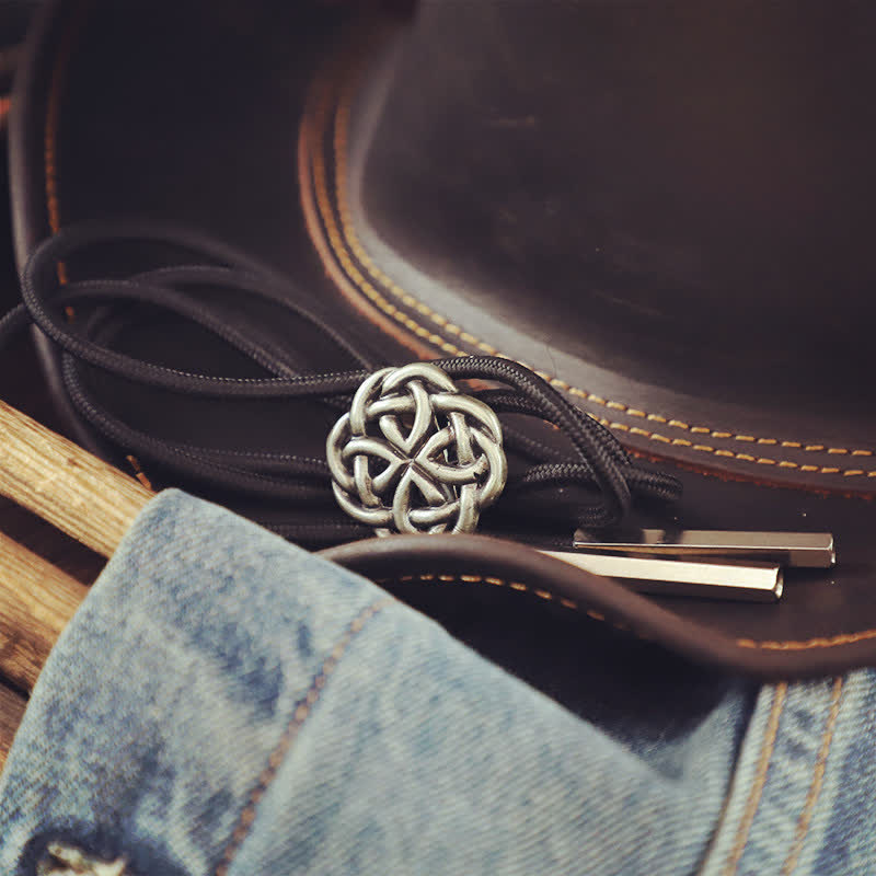 Vintage Celtic Knot Hollow Exotic Bolo Tie