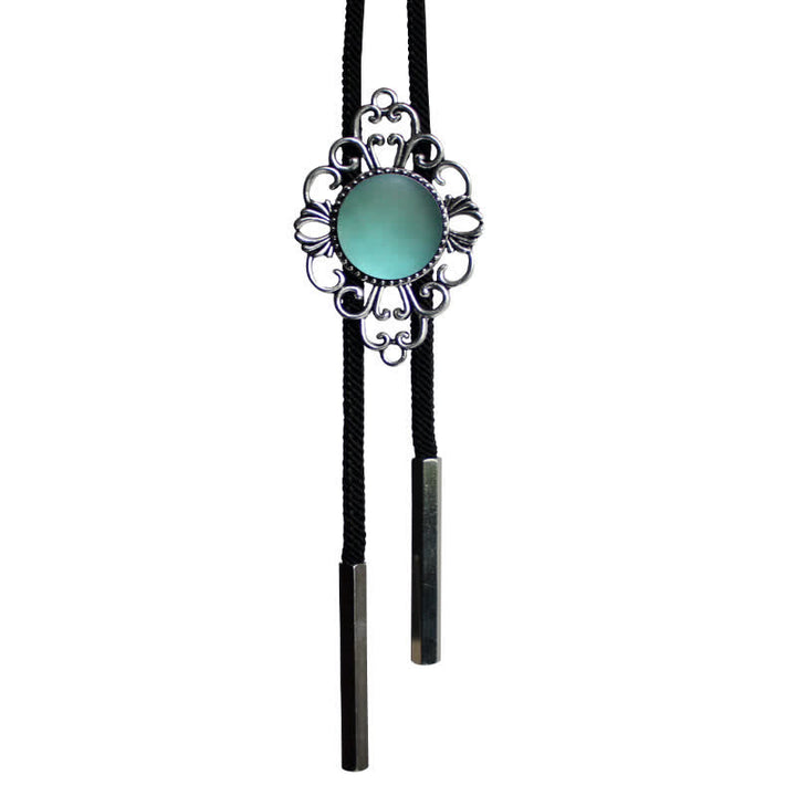 Artsy Faux Coloured Glaze Pendant Bolo Tie