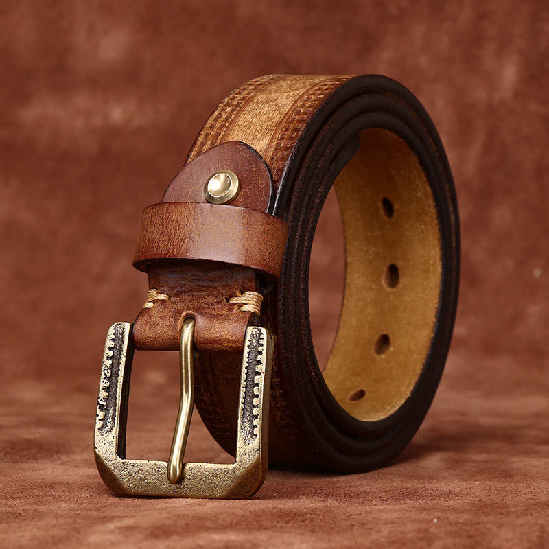 Men's Retro Distressed Casual Jean Leather Belt