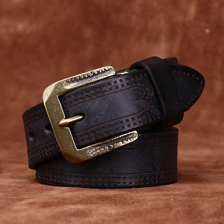 Men's Retro Distressed Casual Jean Leather Belt