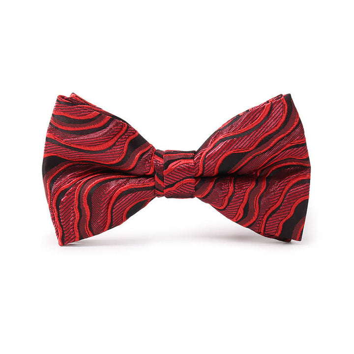 Men's Ocean Wave Printed Double Layered Bow Tie