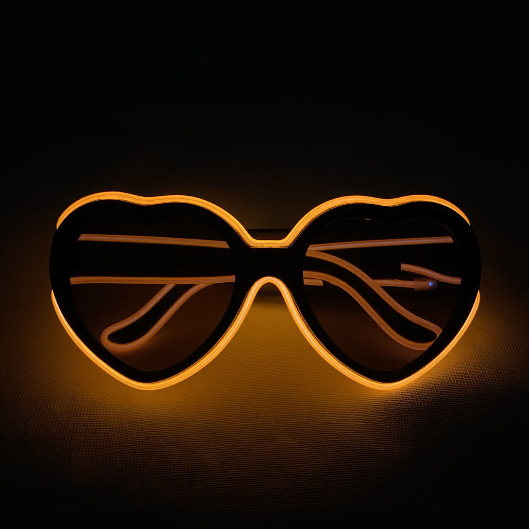 Heart Shaped Nightclub Party LED Glasses