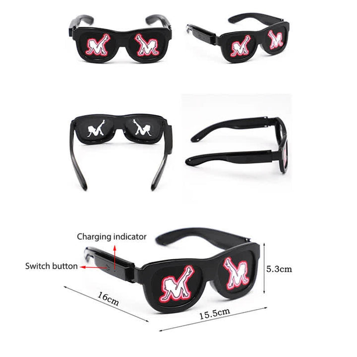 Funny Eyes Party Decor Rechargeable LED Glasses