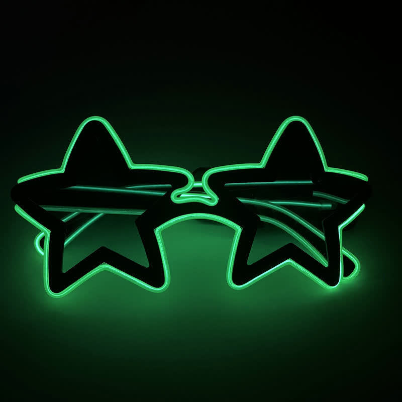 Glowing Star Shape Dancing Party Neon LED Glasses