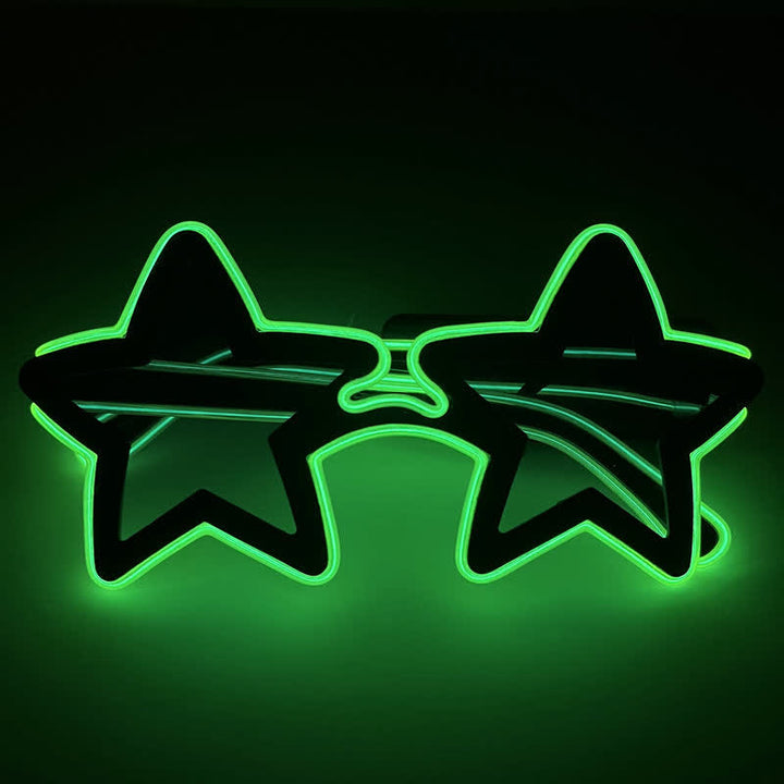 Glowing Star Shape Dancing Party Neon LED Glasses