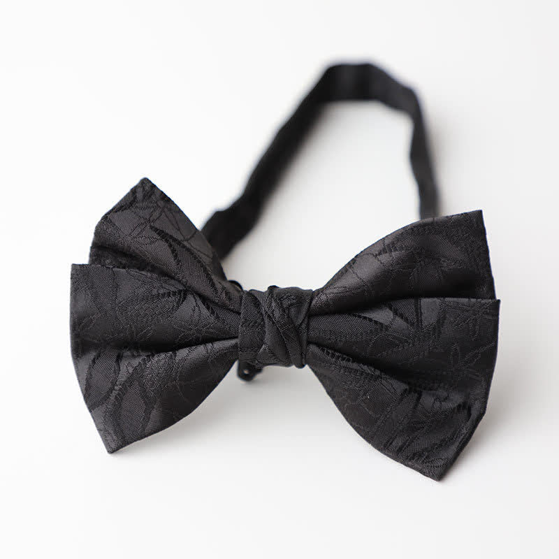 Men's Vintage Novelty Leaves Pattern Bow Tie