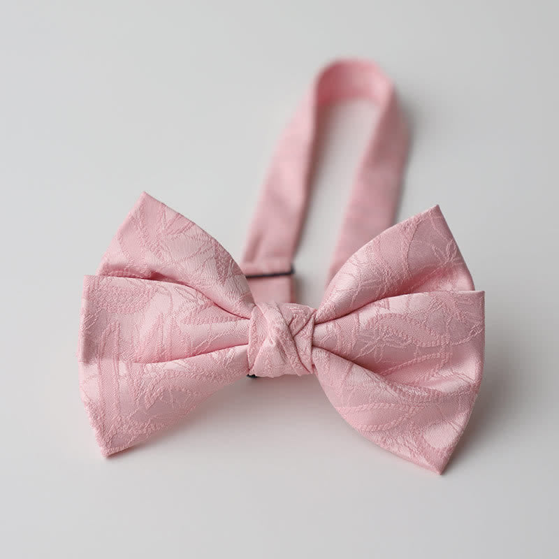 Men's Vintage Novelty Leaves Pattern Bow Tie