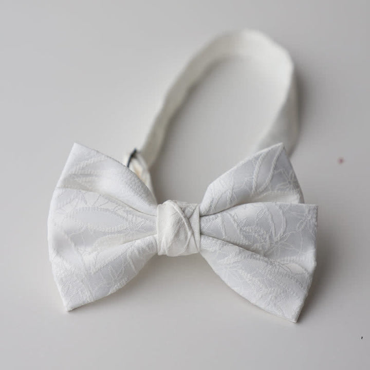 Men's Vintage Novelty Leaves Pattern Bow Tie