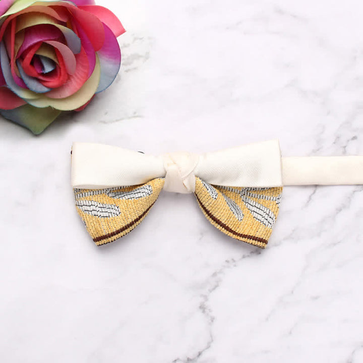 Men's Candy Color Novel Splicing Bow Tie