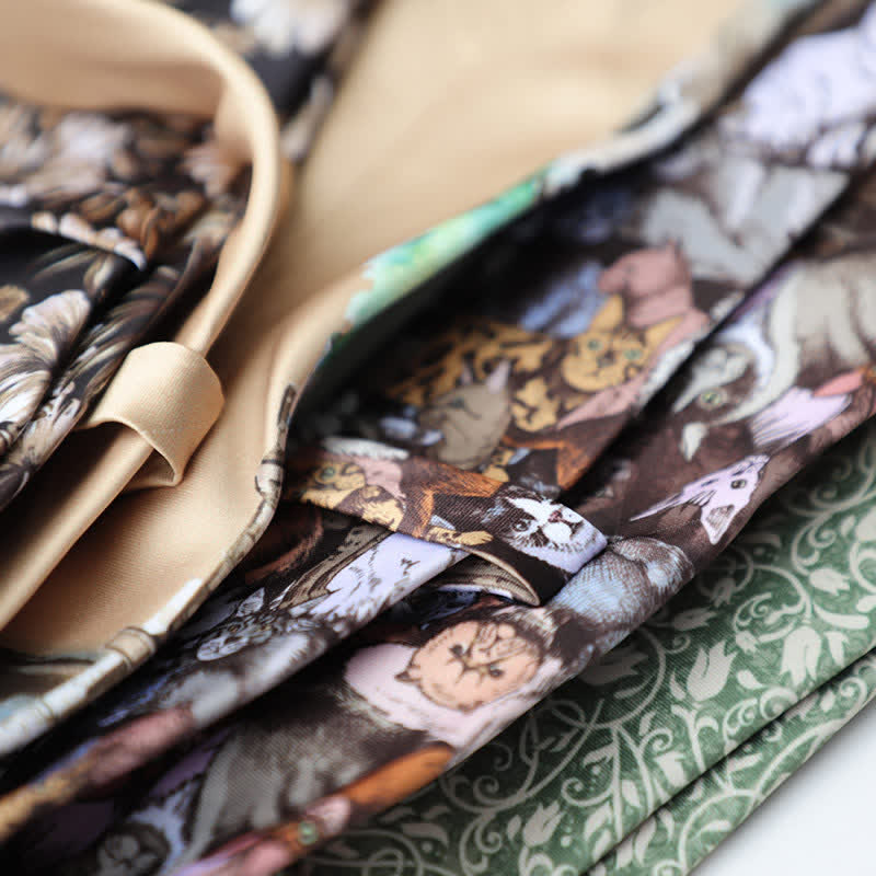 Men's Floral Animal Garden Scene Pattern Necktie - image 4