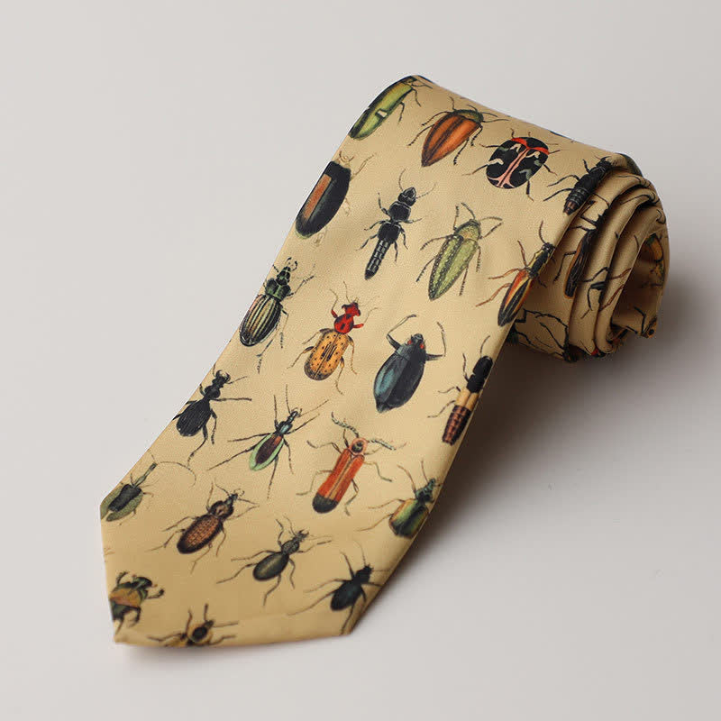 Men's Floral Animal Garden Scene Pattern Necktie - Style #14 - image 18