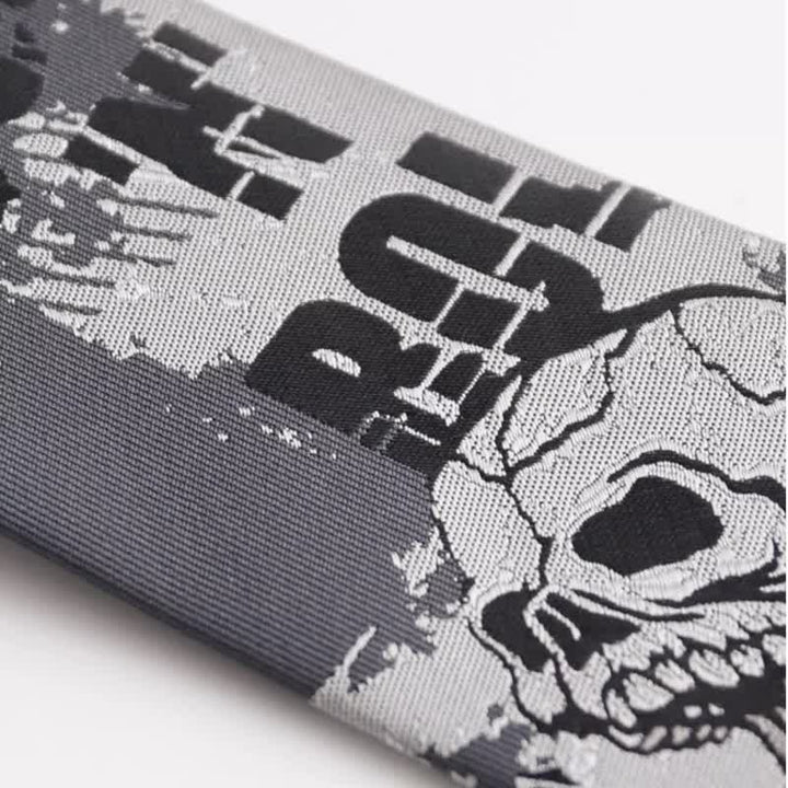 Men's Rock Punk Dark Gray Skull Necktie