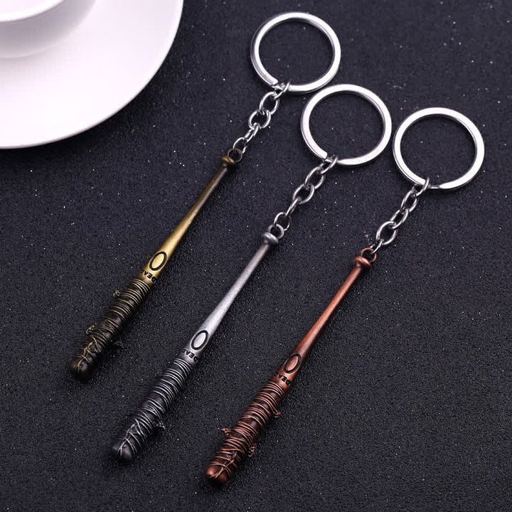 Chic Barbed Baseball Bat Pendant Keychain