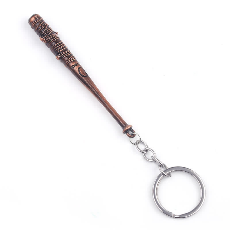 Chic Barbed Baseball Bat Pendant Keychain - Antique Copper - image 3