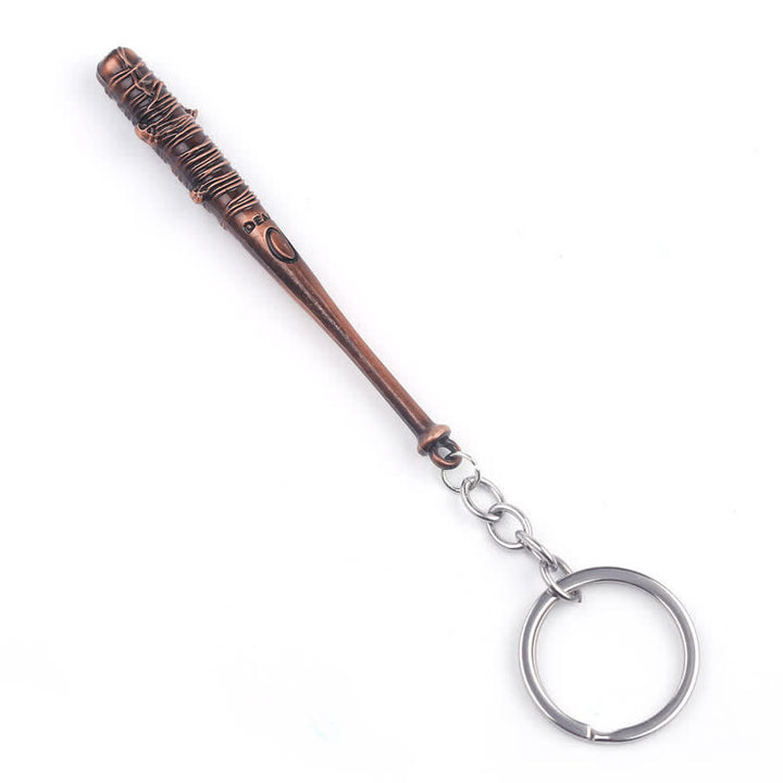 Chic Barbed Baseball Bat Pendant Keychain - Antique Copper - image 3