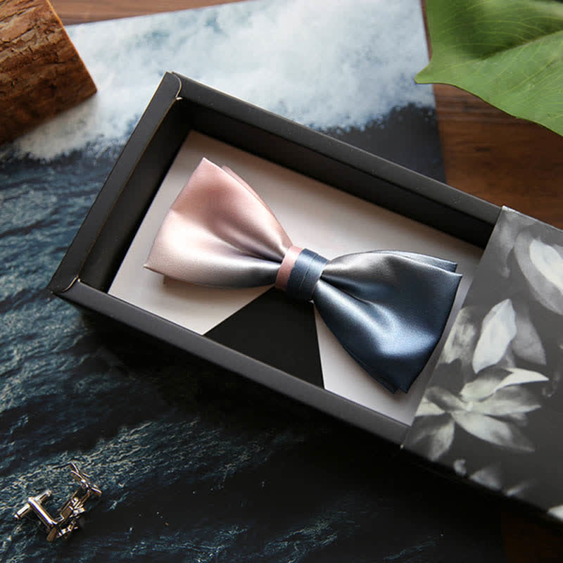 Men's Pink & Blue Color Gradient Bow Tie