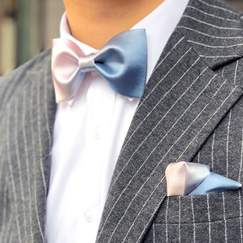 Men's Pink & Blue Color Gradient Bow Tie