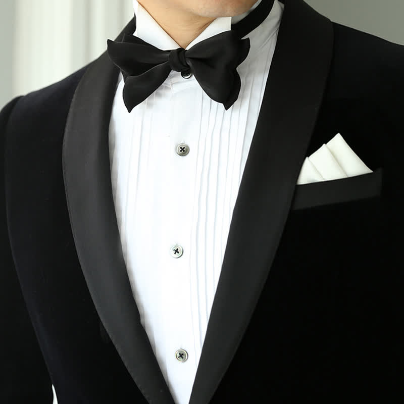 Men's Shining Fish Tail Shape Wedding Suit Bow Tie