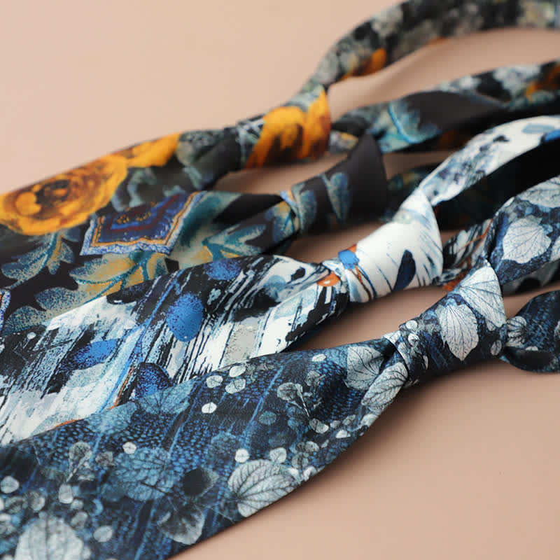 Men's Retro Elegant Neckwear Floral Pattern Necktie - image 0