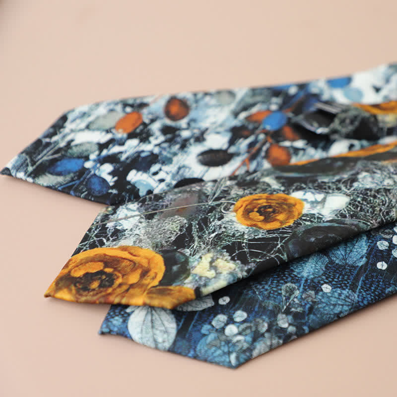 Men's Retro Elegant Neckwear Floral Pattern Necktie - image 1