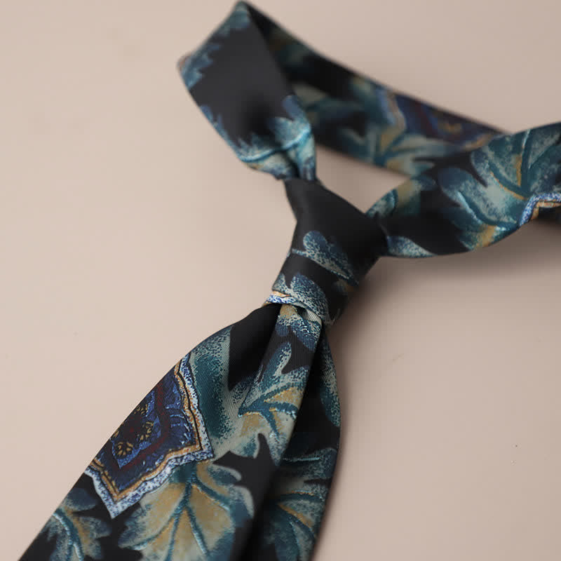 Men's Retro Elegant Neckwear Floral Pattern Necktie