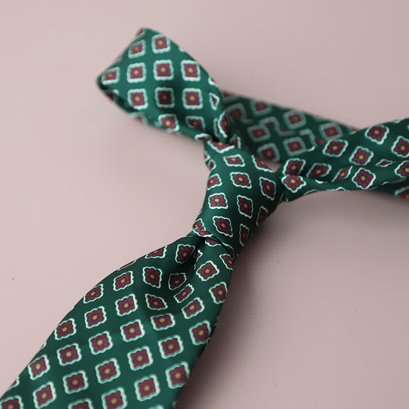 Men's Retro Elegant Neckwear Floral Pattern Necktie - Style #2 - image 6