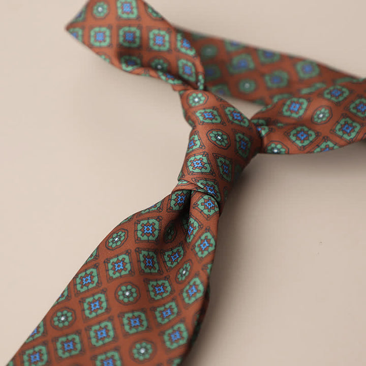 Men's Retro Elegant Neckwear Floral Pattern Necktie - Style #4 - image 8