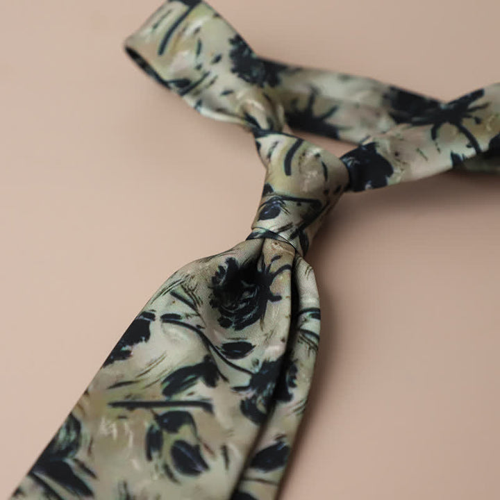 Men's Retro Elegant Neckwear Floral Pattern Necktie