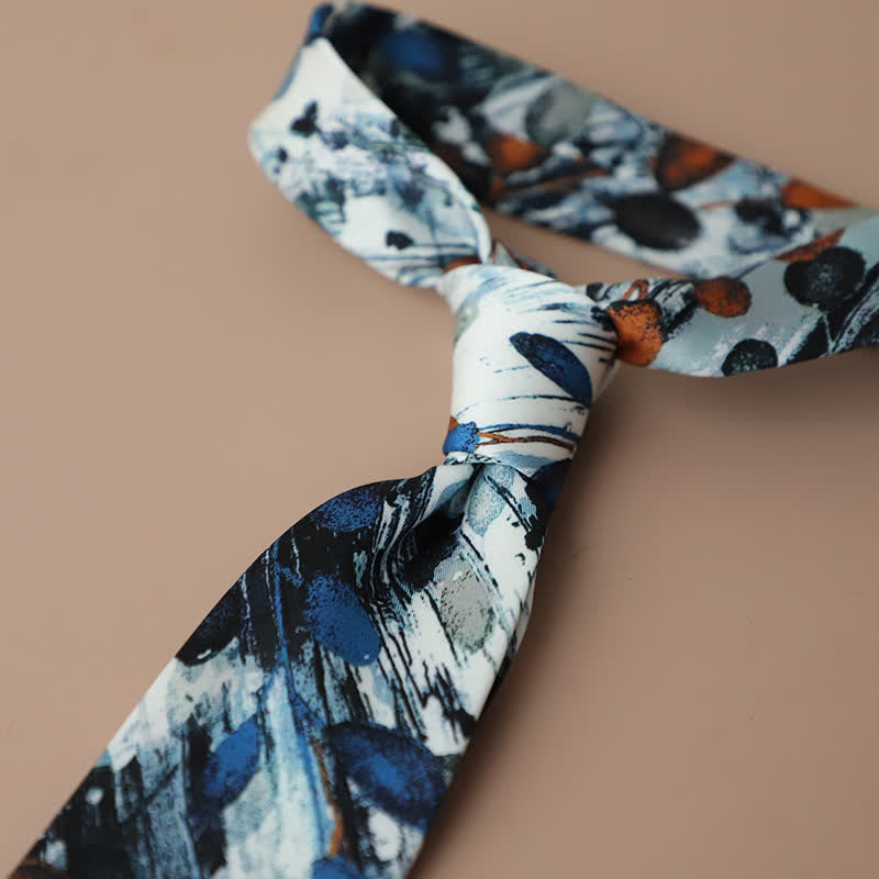 Men's Retro Elegant Neckwear Floral Pattern Necktie