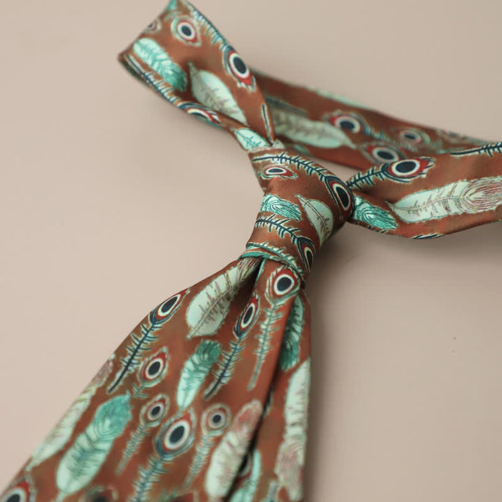 Men's Retro Elegant Neckwear Floral Pattern Necktie