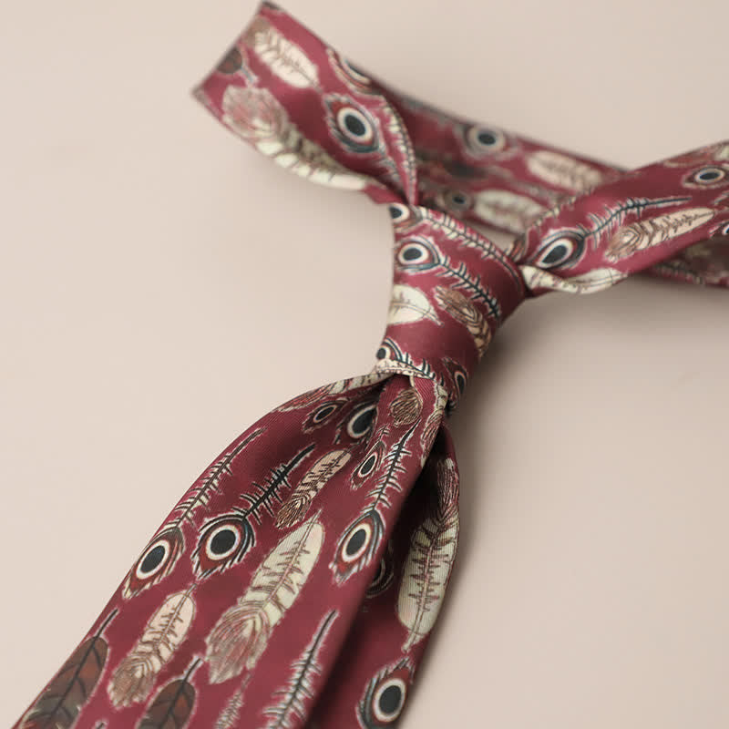 Men's Retro Elegant Neckwear Floral Pattern Necktie