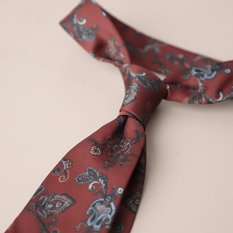 Men's Retro Elegant Neckwear Floral Pattern Necktie