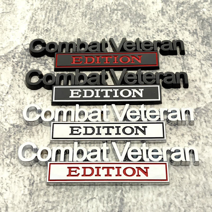 Combat Veteran EDITION Metal Sticker Car Badge