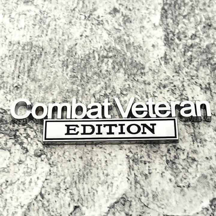 Combat Veteran EDITION Metal Sticker Car Badge