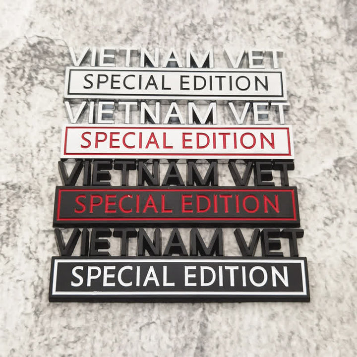 VIETNAM VET EDITION Metal Sticker Car Badge