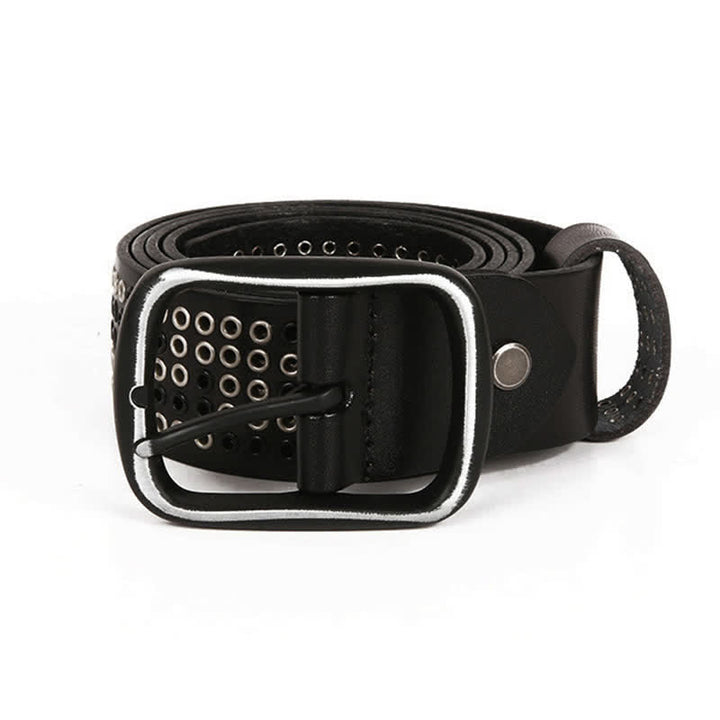 Unisex Studded Heavy Metal Cowboy Punk Leather Belt