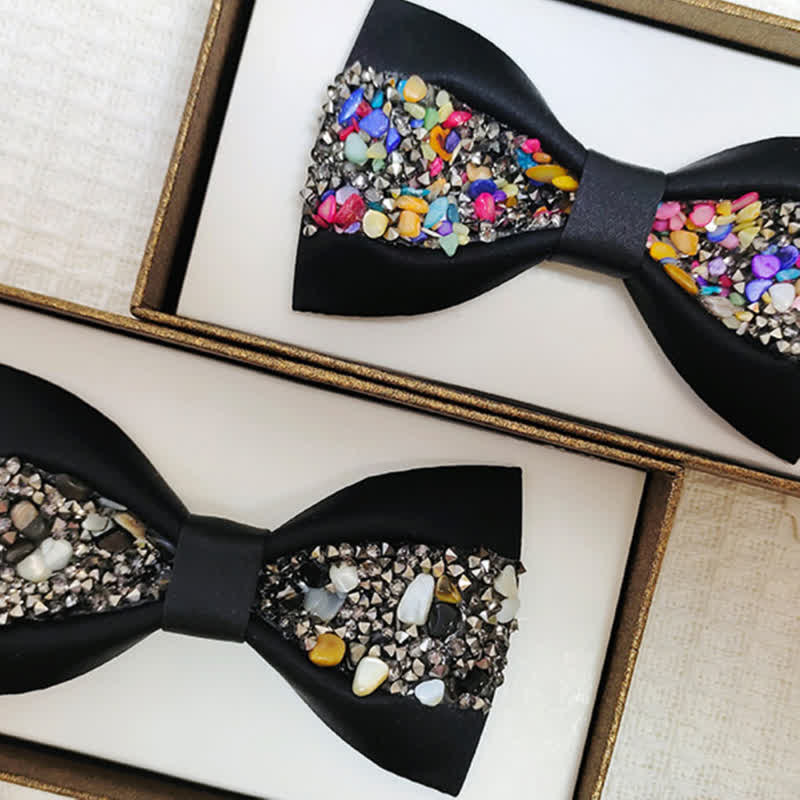 Men's Bling Sparkle Rhinestone Banquet Bow Tie