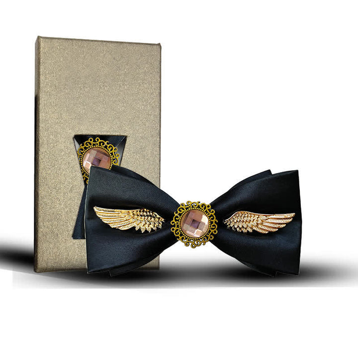 Men's Golden Wings Gemstone Suit Bow Tie