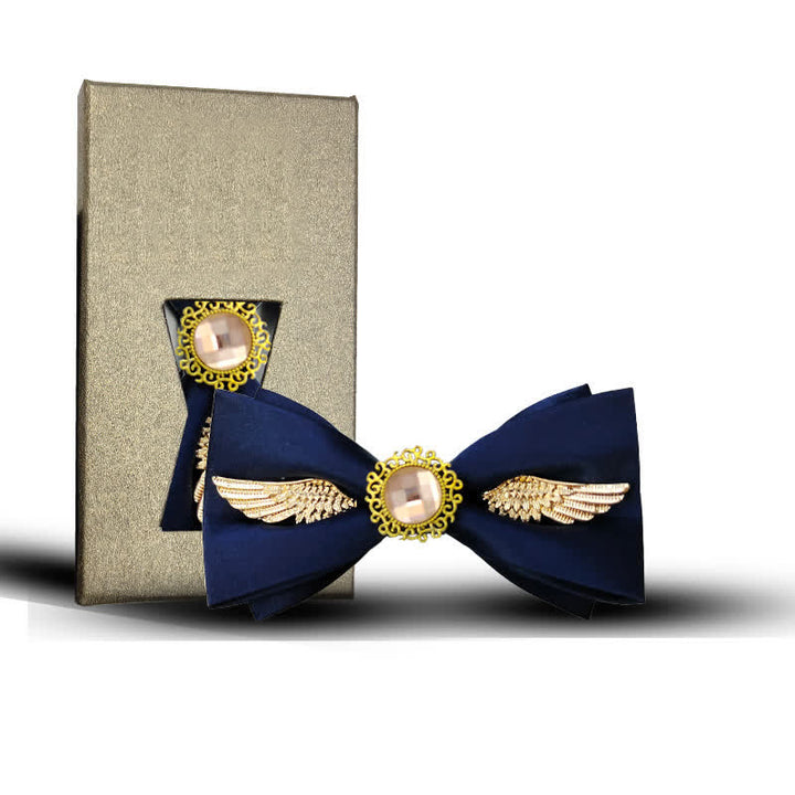 Men's Golden Wings Gemstone Suit Bow Tie