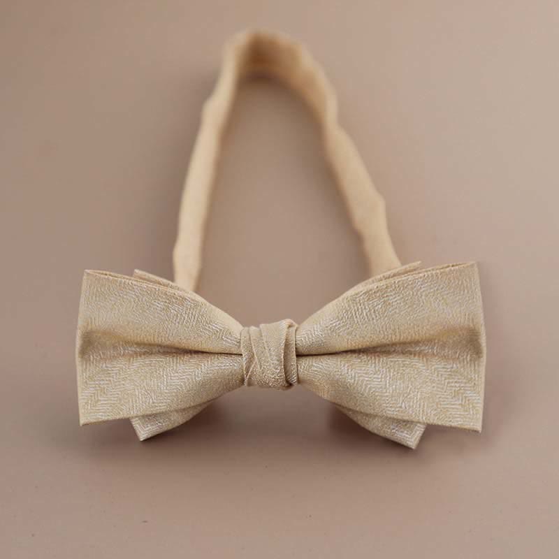 Men's Glitter Rhinestone Double Layer Pointy Bow Tie